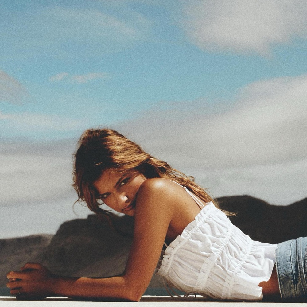 Zara tied poplin top white Medium - Picture 9 of 16